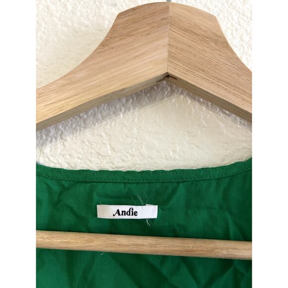 Andie The Navarino Dress in Eyelet Emerald Green L - Picture 4 of 6